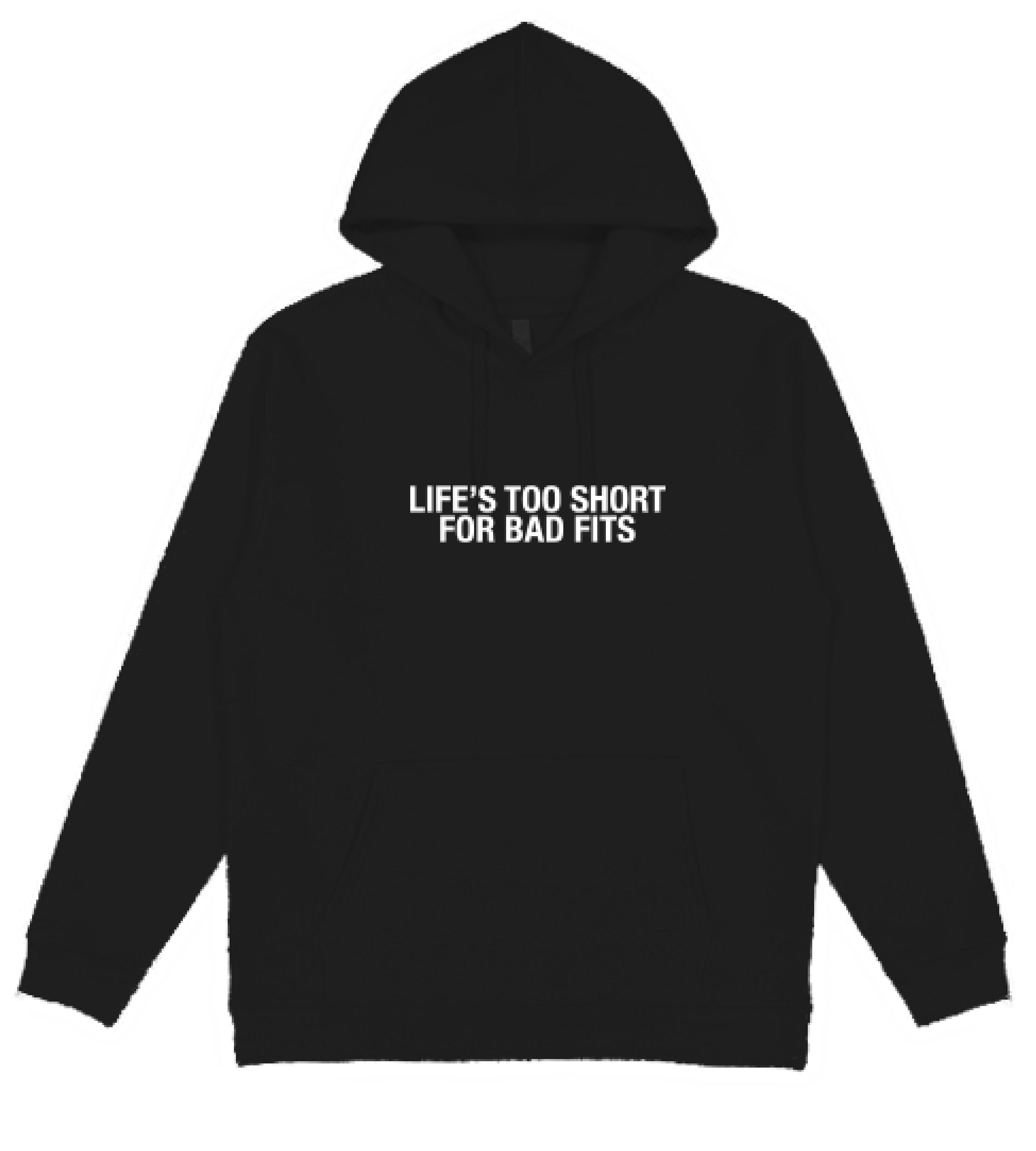 Life's Too Short Essential Hoodie (Black)